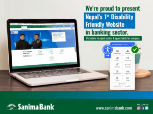 सानिमा बैंकले सुरु गर्यो अपाङ्गतामैत्री वेभसाइट सानिमा बैंकले सुरु गर्यो अपाङ्गतामैत्री वेभसाइट
