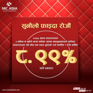 एनआइसी एशिया बैंकको भाखा नाघेका कर्जाहरूको ब्याजदर ८.९९ प्रतिशत कायम गर्न ९ दिन बाँकी