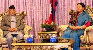 प्रधानमन्त्री केपी शर्मा ओली शीतल निवासमा