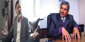 अर्थमन्त्री जनार्दन शर्माले गभर्नर महाप्रसाद अधिकारीलाई सोधपुछ अर्थमन्त्री जनार्दन शर्माले गभर्नर महाप्रसाद अधिकारीलाई सोधपुछ