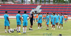 राष्ट्रिय फुटबल टोलीको बन्द प्रशिक्षण कतारमा