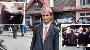 नेपाल बार एसोसिएसनको परिसमा वकिलहरुबीच कुटाकुट