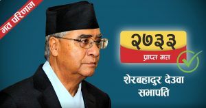 कांग्रेस १४औं महाधिवेशनबाट भारी मतान्तरका साथ सभापतिमा शेरबहादुर देउवा विजयी