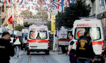 टर्कीको राजधानी इस्तानबुलमा शक्तिशाली विस्फोट हुँदा ६ जनाको मृत्यु, ८१ जना भन्दा बढी घाइते