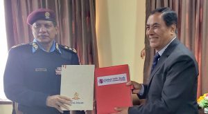 नेपाल प्रहरी छात्रवृत्ति कोषमा ग्लोबल आइएमई बैंकद्वारा २५ लाख सहयोग