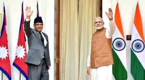 प्रधानमन्त्री दाहाल र भारतीय समकक्षी मोदीबीच भेटवार्ता हुँदै