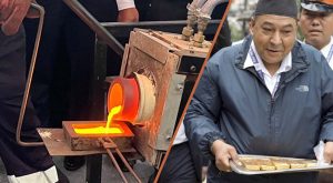 बरामद भएको तस्करी सुन गालेर जोख्दा ६० किलो ७१६ ग्राम