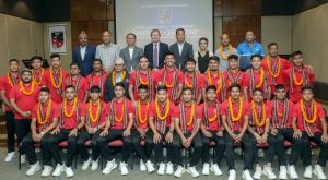 भिषा नआएपछि बेलायत उड्न पाएनन् नेपाली राष्ट्रिय फुटबल टोली भिषा नआएपछि बेलायत उड्न पाएनन् नेपाली राष्ट्रिय फुटबल टोली