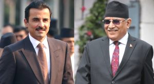 कतारका राजा अमिर र प्रधानमन्त्री प्रचण्डबीच द्विपक्षीय वार्ता हुँद