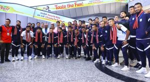 मैत्रीपूर्ण खेलका लागि बंगलादेशको राष्ट्रिय फुटबल टोली काठमाडौंमा