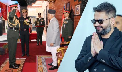 भारतीय सेनाध्यक्ष धिरज सेठले प्रधानमन्त्री बालेन्द्र शाहसँग भेट्दै